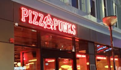 Pizza Punks Liverpool sign.
