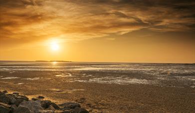 A sunset on West Kirby Beach